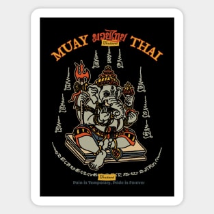 Vintage Muay Thai Elephant Tattoo Sticker